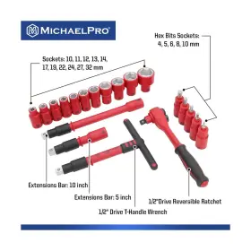 MP005048 MICHAELPRO Drive Vde Insulated Tools Set Sockets Soc #2
