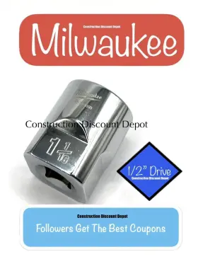 45-34-9109 MILWAUKEE Drive Point Standard Shallow Socket