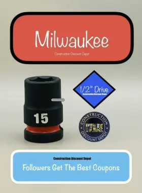 49-66-6247 MILWAUKEE Shockwave Impact Drive Shallow Socket