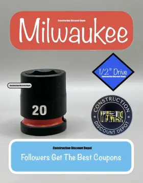 49-66-6252 MILWAUKEE Shockwave Impact Drive Shallow Socket