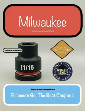 49-66-6302 MILWAUKEE Drive Standard Impact Socket Point