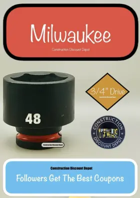 49-66-6386 MILWAUKEE Shockwave Impact Drive Shallow Socket