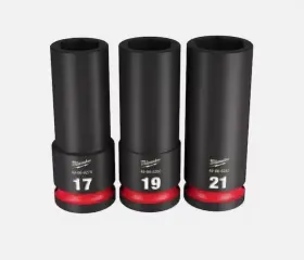 Milwaukee 49-66-7025 Tool 1/2 In Drive Impact Socket Set 17mm 19mm 21mm