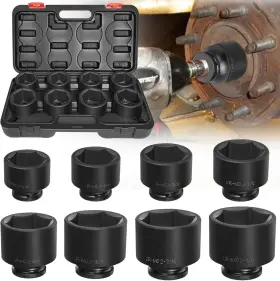 MOQP0206 MO-AUTO Drive Spindle Axle Nut Impact Socket Set