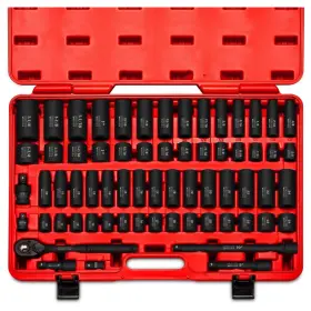 Neiko 02448a 1/2 Inch Drive Master Impact Socket Set 65 Piece Standard Sae 3/8 -1-1/4