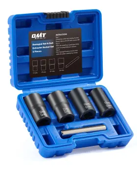 Orion Motor Tech 719868665749 Twist Socket Tools For Mechanics 4 Metric 1/2 Inch Drive Sockets Drift Punch Bar