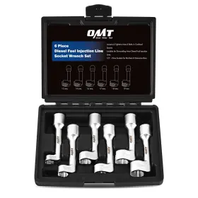 Orion Motor Tech Nss-l006-00 Omt 6pc 1/2ftft Dr Diesel Injector Line Socket Wrench Set 12pt Fuel