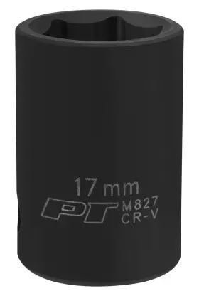 Performance Tool M827 1/2 Inch Drive 17mm 6pt Impact Socket