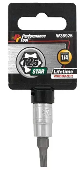 Performance Tool W36925 1 4 Drive T 25 Tamper Resistant