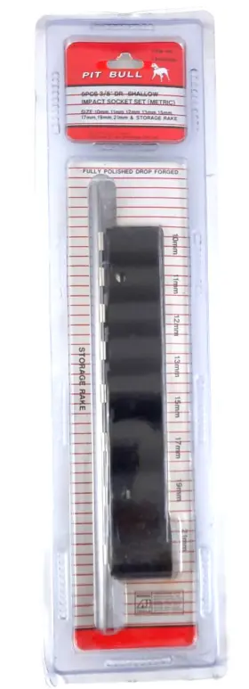 TAIS0448K Drive Shallow Impact Socket Set Storage Rail