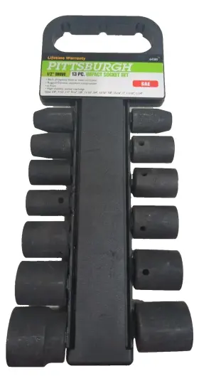 64385 PITTSBURG Impact Socket Set Drive Pittsburgh