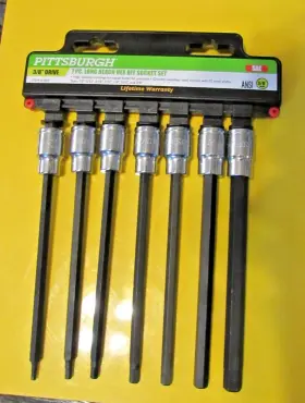 67889 PITTSBURGH Hex Bit Socket Set Drive Iteem