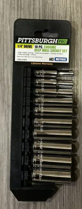61333 PITTSBURGH AUTOMOTIVE Pro Drive Wall Socket Set