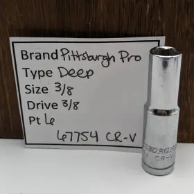 67754 PITTSBURGH PRO Socket Drive Point Cr-v