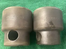 Plomb 5780/5782 2pc 2-1/2 Inch And 2-1/4 12 Pt 1 Drive Impact Socket Industial Grade Vintage Plomb 5780/5782 2pc 2-1/2 Inch And 2-1/4 12 Pt 1 Drive Impact Socket Industial Grade Vintage