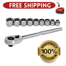 Powerbuilt 642050 10pc 3/8 Drive Metric Low Profile Socket Set High Quality