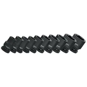 Powerbuilt 647355 New 1/2 Inch Dr. 6 Pt Impact Socket Set - Sae 7/16 1 10 Pc