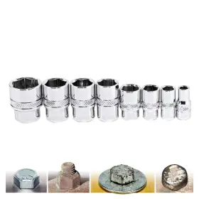Powerbuilt 941322 8 Piece Metric Zeon Socket Set - With Use For Standard Rus