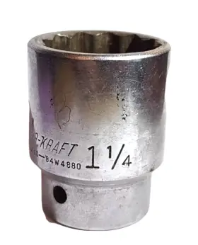 Powr-kraft 84w4880 Socket Powr-kraft Usa 1-1/4 Inch Shallow 3/4 Drive 12 Point Montgomery Ward