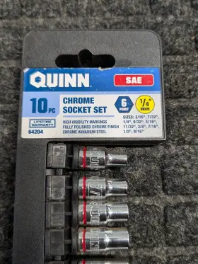 64204 QUINN Socket Set Point Drive #3