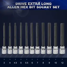 YPTT19 RENITECO Drive Allen Hex Bit Socket Set Standard #3