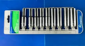 Sears Companion 9-30559 Vintage 9 Piece Metric 1/2 Inch Drive Deep Socket Set 12 Point Tool