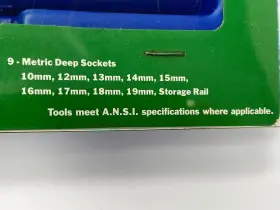 9-30585 SEARS COMPANION Drive Socket Set Storage Rail #3