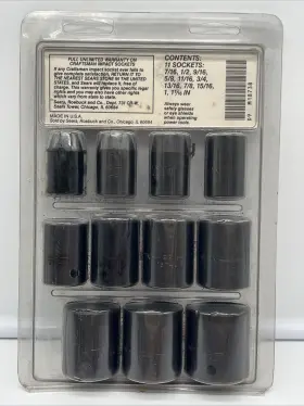 918738 SEARS CRAFTSMAN Standard Drive Impact Socket Set #2