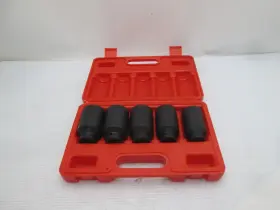 Siliconehosehome 414307156584 1/2ftft Drive 12 Point 5pcs Deep Spindle Axle Nut Socket Set 30 32 34 35 36mm