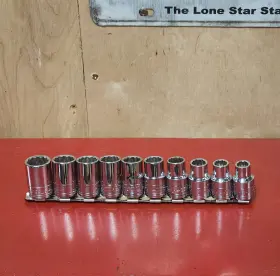 40310-40319 SK Tools Drive Socket Set Rail