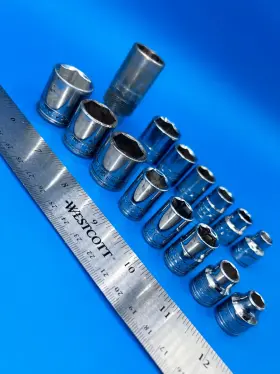 Sk 45110 45116 45024 S-k Tools Socket Set 3/8 Inch Drive Mixed 15 Pieces 6 Point Usa T-5-11