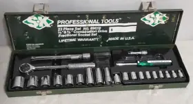89018 SK Tools Socket Ratchet Set Box Drive Point