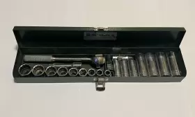 4520 SK TOOLS Drive Socket Set Steel Box