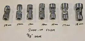 206FSUM SNAP-ON Drive Swivel Socket Set Fsum Flex