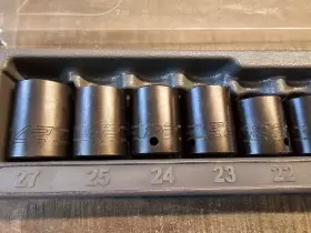 312IMM SNAP-ON Flank Drive Shallow Impact Socket Set #2
