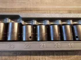 312IMM SNAP-ON Flank Drive Shallow Impact Socket Set #3