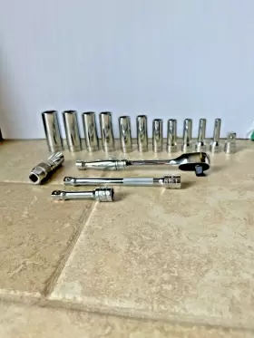 451SK SNAP-ON Tool Llot Sockets Ratchets Extensions Sfs Fxk #2