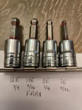 7E-12E SNAP-ON Standard Ball Hex Socket Set Fab