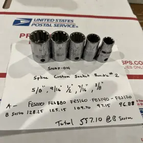 FES200 SNAP-ON Drive Shallow Spline Socket Set