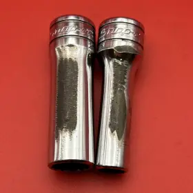 Snap-on Sf101-sf141 Tools Usa 3/8 Inch Drive 5/16 7/16 Sae Deep Socket 12 Point Lot