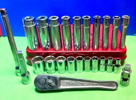 STM6-18 SNAP-ON Drive Shallow Socket Set Ratchet Extensions