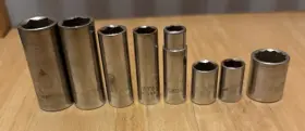 Sparta Cbd20 Lot Of 8 Vintage Usa Sae 3/8 Inch Drive Deep 6 Point Socket Mixed Sparta Cbd20 Lot Of 8 Vintage Usa Sae 3/8 Inch Drive Deep 6 Point Socket Mixed