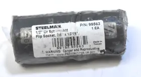 Steelman 99563 1/2 Inch Drive 6 Point Impact Flip Socket 7/8 X 15/16 Tool