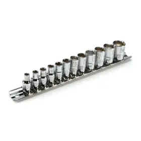 Steelman Pro 78167 12-pc 1/4 Inch Drive Shallow Depth 6-pt Chrome Metric Socket Set Steelman Pro 78167 12-pc 1/4 Inch Drive Shallow Depth 6-pt Chrome Metric Socket Set