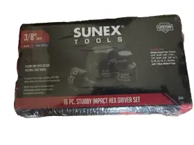 1002747538 SUNEX Tools Drive Stubby Impact Hex Driver Set