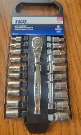 Teq Correct Pro Tp8800a Professional 22 Pc Socket Set 1/4 Inch Drive Sae/metric