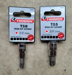 58355 THORSON Bit Sockets Drive Vanadium T50 T55 Star