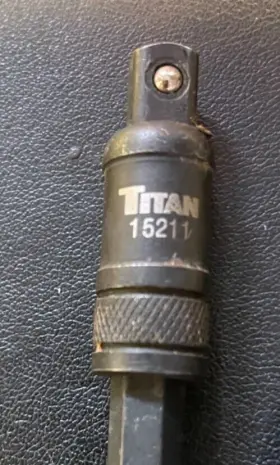 15211 TITAN Locking Hex Shank Square Drive Socket Adapter Adp #2