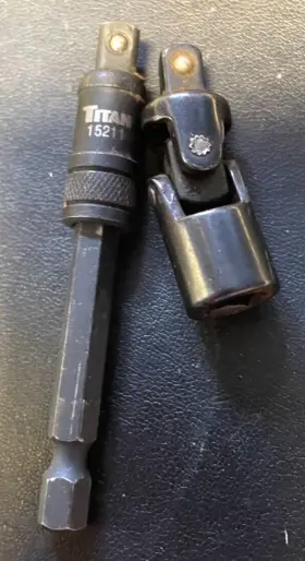 15211 TITAN Locking Hex Shank Square Drive Socket Adapter Adp #3