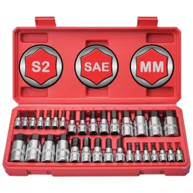 32PC-SOCKET-RED TOHOME Master Hex Bit Set Allen